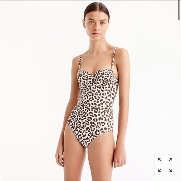 J Crew Swim J Crew Underwire Onepiece Swimsuit Leopard Print Poshmark
